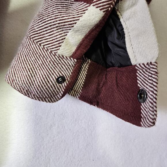 H&M Oversized Quilted Flannel Jacket Mens L Plaid Streetwear Shacket Winter Cozy - Picture 6 of 10